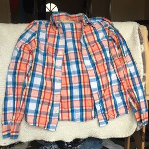 Hollister button-up shirt//plaid